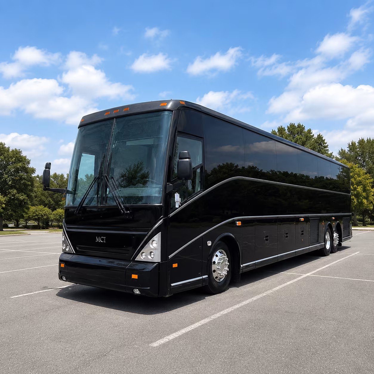 bloomington charter bus rental exterior