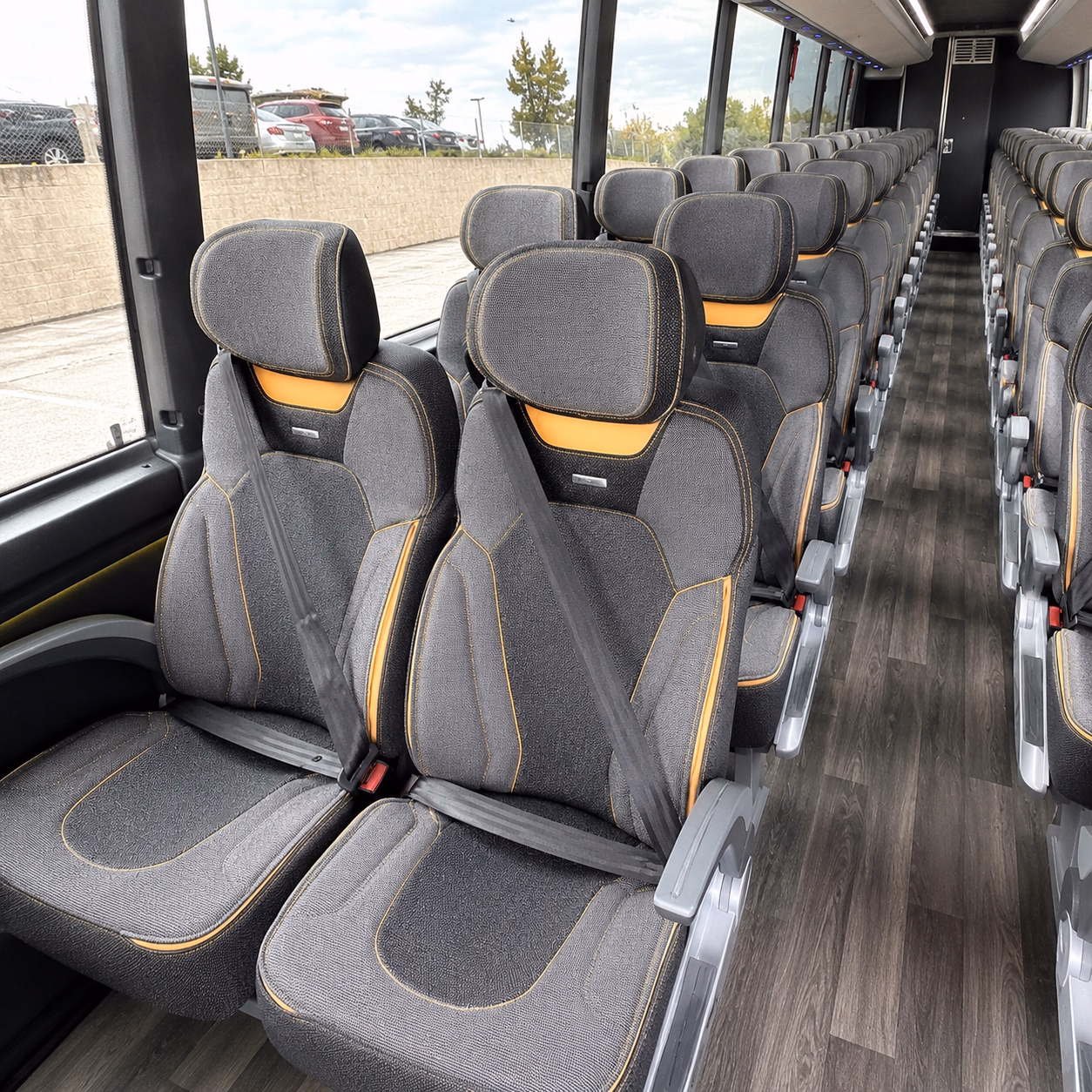 eden prairie charter bus rental interior