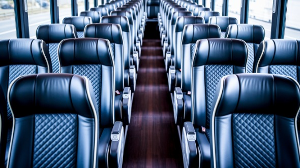 55 passenger charter bus inside