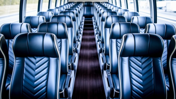 56 passenger charter bus inside