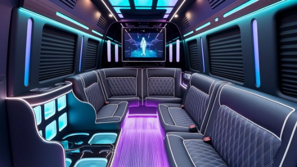 party bus rental interior