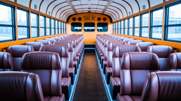 school bus rental interior